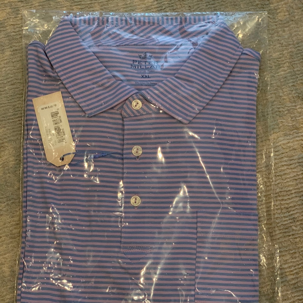Brand new with tags Peter Millar Striped Polo